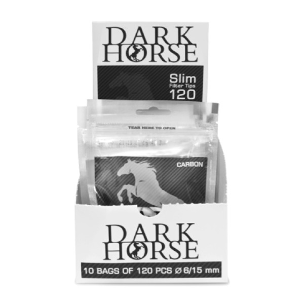 Фільтри для самокруток DARK HORSE Slim Carbon 120 шт